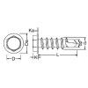 Ref. 0054 63 32 - Tornillo autoperforante hexagonal cincado (DIN 7504-K)