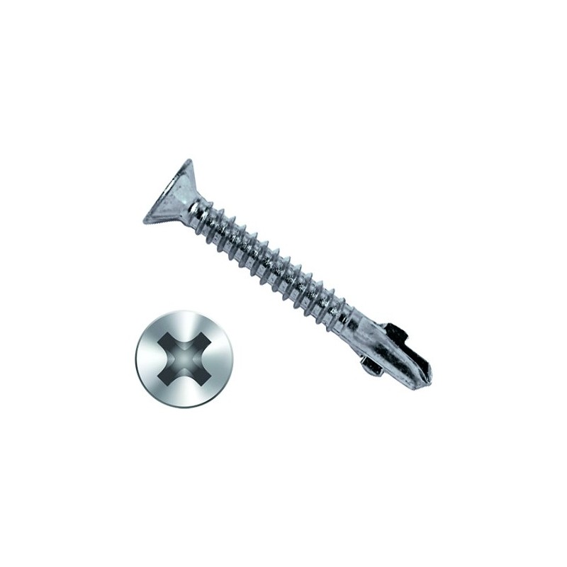 Ref. 0053 55 50 - Tornillo autoperforante alado Philips, cincado