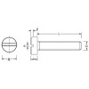 FAM. 0012 - Tornillo cabeza cilíndrica con ranura, cincado  (DIN 84)