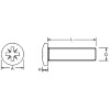FAM. 0011 - Tornillo cabeza alomada, philips, cincado (DIN 7985)