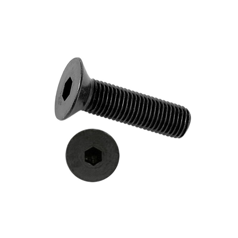 FAM. 0013 - Tornillo métrico pavonado cilíndrico cabeza avellanada allen (DIN 7991)
