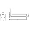 FAM. 0013 - Tornillo métrico pavonado cilíndrico cabeza avellanada allen (DIN 7991)