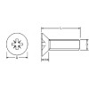 FAM. 0014 - Tornillo cabeza avellanada, estrella cincado (DIN 965)
