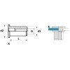 Ref. 0092 05 - Tuerca remachable ranurada ala ancha M5