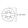 Ref. 0970 0513TB445 - Tornillo Métrico Cortable Bicromatado