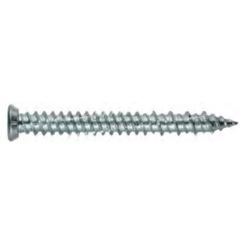 FAM. 0970 0515 - Tornillo para Hormigón, Cabeza Plana, Huella Tx-30, Rosca Hi-Lo, Cincado