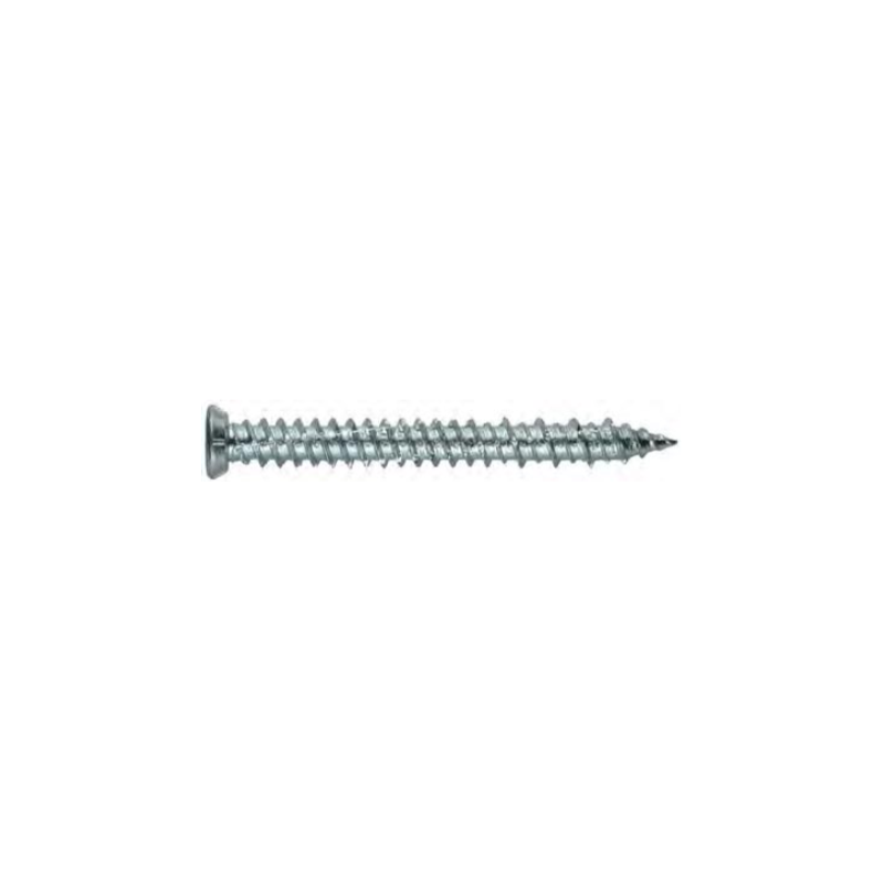 FAM. 0970 0515 - Tornillo para Hormigón, Cabeza Plana, Huella Tx-30, Rosca Hi-Lo, Cincado