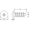 FAM. 0035 - Tornillo Rosca Chapa Cilíndricos Philips, cincado (DIN 7981)