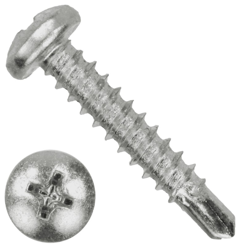 FAM. 0051 - Tornillo Autoperforante Cabeza Cilíndrica Philips, Cincado (DIN 7504-N)