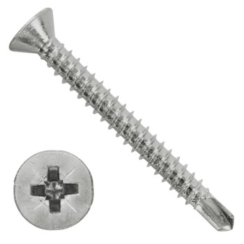 FAM. 0052 - Tornillo Autoperforante Cabeza Avellanada Philips, Negro (DIN 7504-P)