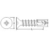FAM. 0052 - Tornillo Autoperforante Cabeza Avellanada Philips, Negro (DIN 7504-P)