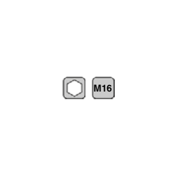Ref. 0970 12081H080 - Adaptador Mango Hexagonal para Corona M16