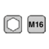 Ref. 0970 12081H080 - Adaptador Mango Hexagonal para Corona M16