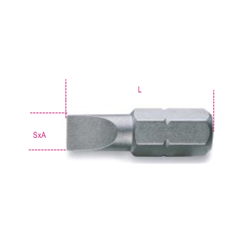 Ref. 008610005 - Puntas de 1/4 para Tornillos con Cabeza Ranurada