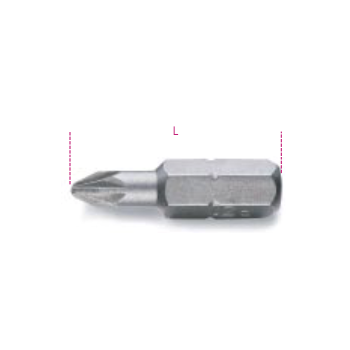 Ref. 008610315 - Puntas de 1/4 para Tornillos con Huella de Cruz Pozidriv-Supadriv