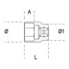 Ref. 900FTX - Vaso para tornillos macho Torx 1/4