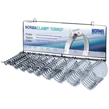 Ref. 0319 002 - Expositor abrazaderas pared 100 uds.