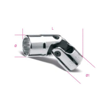 Ref. 910B/SN - Vaso articulado métrico 3/8 multicara