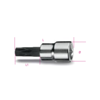Ref. 910PT - Vaso con punta huella 5 puntas inviolable 3/8"