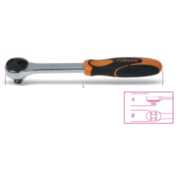 Ref. 910/55Q - Carraca Cabeza redonda 3/8" 48d