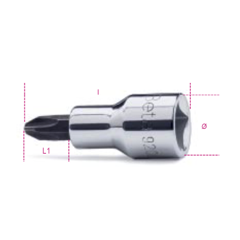 Ref. 920PH - Vaso con punta Phillips 1/2"