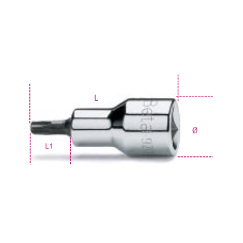 Ref. 920TX - Vaso con punta Torx 1/2"