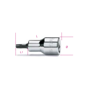 Ref. 920RTX - Vaso con punta Torx Inviolable 1/2"