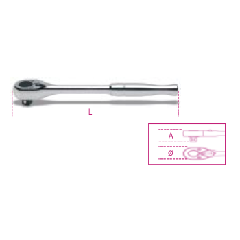 Ref. 920M/55 - Carraca estándar metal 1/2" 48d