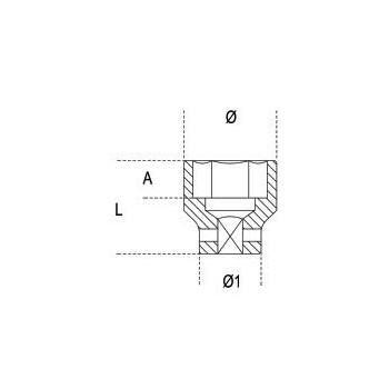 Ref. 710 - Vaso impacto 3/8” hexagonal métrico