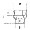 Ref. 710 - Vaso impacto 3/8” hexagonal métrico