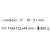 Ref. 720LC/C3 - Juego Vasos impacto 1/2” para llantas aluminio