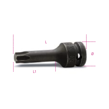 Ref. 720TX - Vaso impacto 1/2” punta Torx
