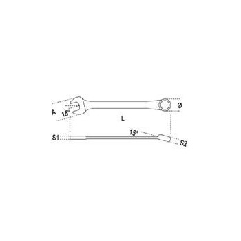 Ref. 42AS - Llave combinada en pulgadas