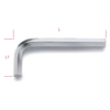 Ref. 96 - Llave macho acodada hexagonal corta métrico