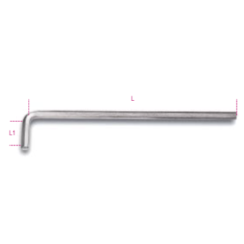 Ref. 96LC - Llave macho acodada hexagonal larga métrico