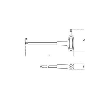 Ref. 97TTX - Llaves macho acodadas con mango para tornillos con huella Torx