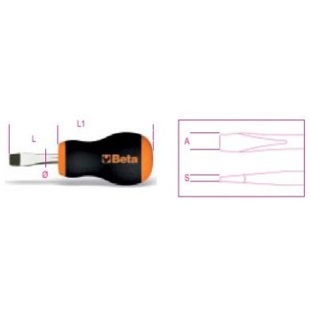 Ref. 1201N - Destornilladores para tornillos con cabeza ranurada tipo muy corto