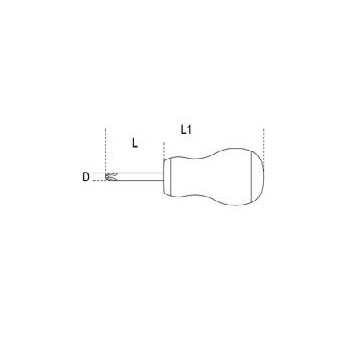 Ref. 1202N - Destornilladores para tornillos con huella de cruz Phillips tipo muy corto