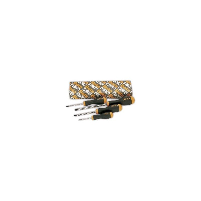 Ref. 1202/S4 - Juego de 4 destornilladores para tornillos con huella de cruz Phillips