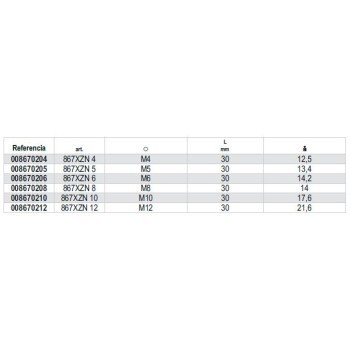 Ref. 867XZN - Puntas de 10mm perfil XZN