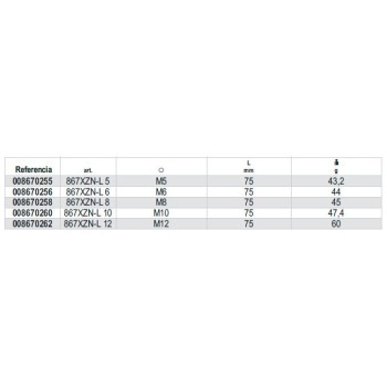 Ref. 867XZN/L - Puntas de 10mm Larga perfil XZN