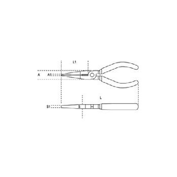 Ref. 1162BM - Alicate Bocas plana rectas Bimaterial