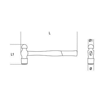 Ref. 1377 - Martillo mecánico cabeza esférica