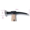 Ref. 1345 - Martillo de aplanar cabeza convexa mango de madera