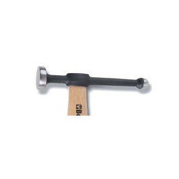 Ref. 1351 - Martillo de aplanar cabeza plana y peña esférica mango de madera
