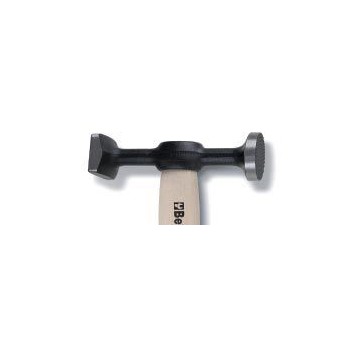Ref. 1357Z/45 - Martillos postillón cabeza plana moleteada y cuadrada lisa mango de madera