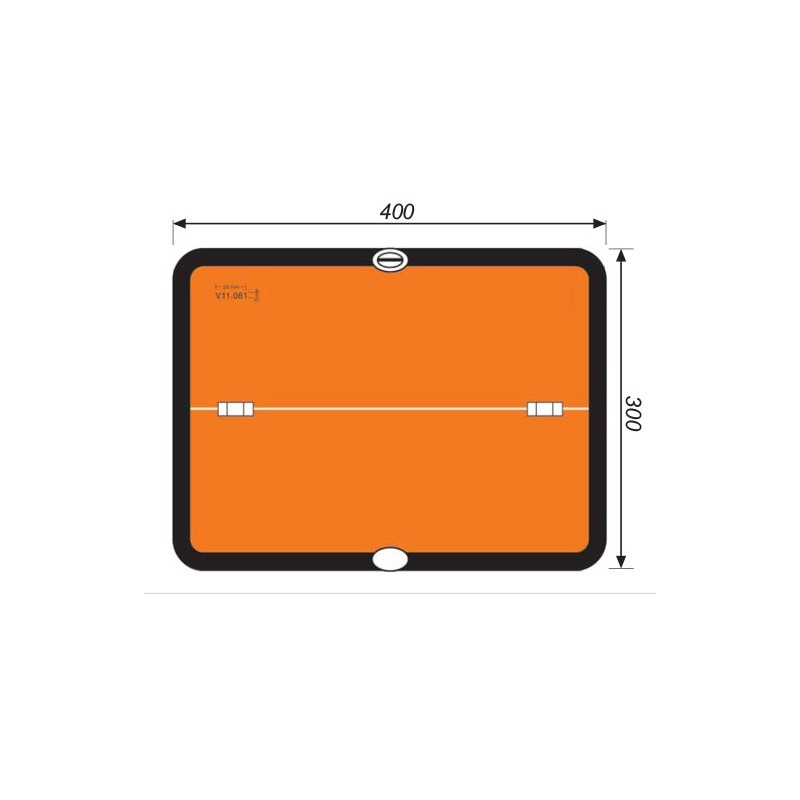 Ref. 0895 720 034 - Placa Mercancía Peligrosa V11 400x300 Plegado Horizontal/Vertical