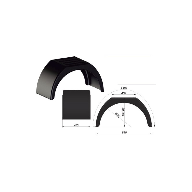 Ref. 0895 010 105 - Guardabarros Redondo Base Plana
