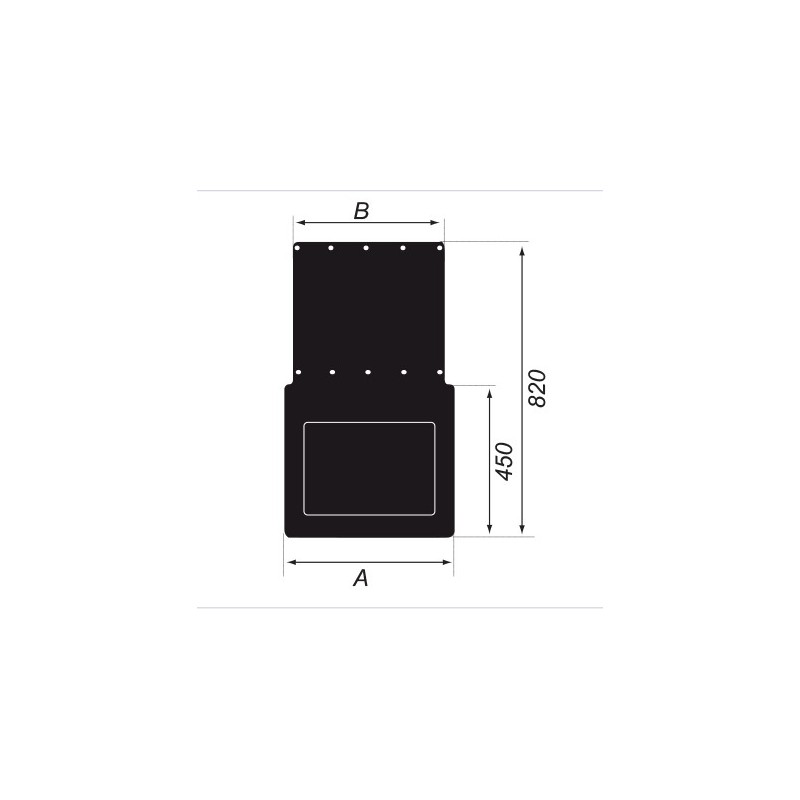 Ref. 0895 680 568 - Faldilla Aletas PVC Homologada Antispray