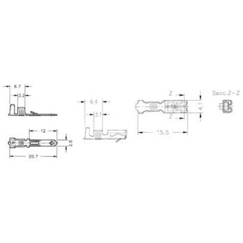 Ref. 0408 019 1 - Terminales Faston 2,8 para Conexión ML